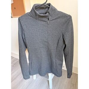 Kyodan  petite small black mix Warmhand Mock Neck Shirt - Zip Neck, Long Sleeve‎